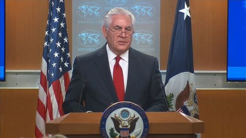 Mr Tillerson addressed the media after his firing had been confirmed. (Supplied)