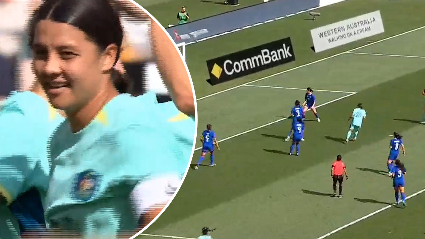 Matildas dominate Philippines with 8-0 thumping after Sam Kerr and Caitlin Foord hat-tricks