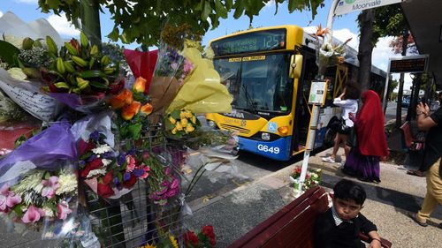 Tributes left at the scene after the attack.