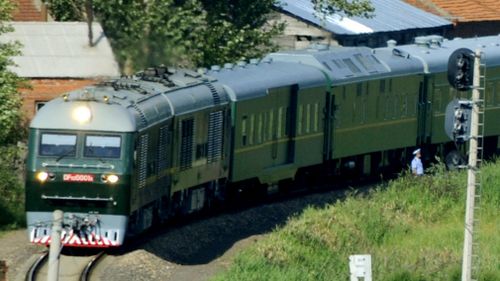 The North Korean train, pictured in 2010, when it was used by Kim Jong-un's father Kim Jong-il. (AP/AAP)