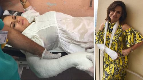 The TODAY Show host fell on a bathroom floor in Amalfi. (Supplied)