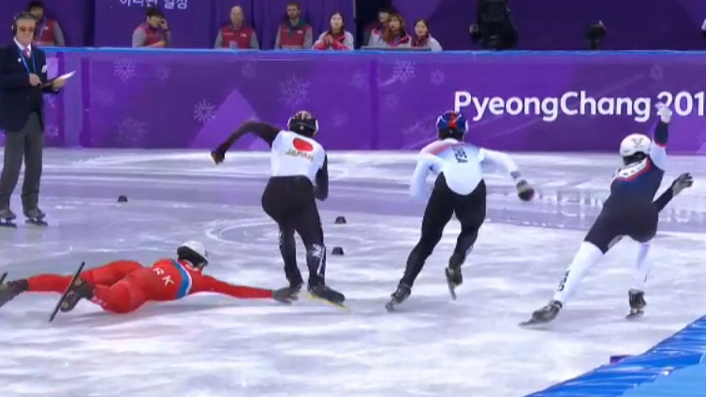 Winter Olympics 2018: North Korean speed skater tries to trip opponent