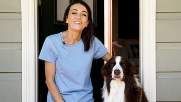 Dr Katrina Warren with her dog Chilli