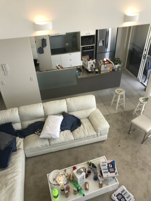 A woman has claimed her apartment was "wrecked" by an Airbnb renter.