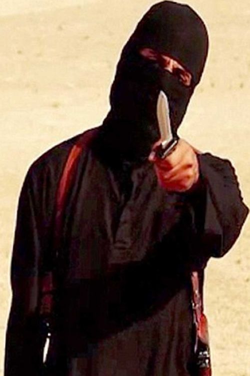 ISIL's executioner is well known for using a knife to carry out his killings. (Supplied)
