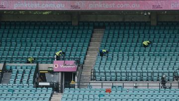 Fans in these stands tomorrow will have to be masked up, a first in Australian sporting history.