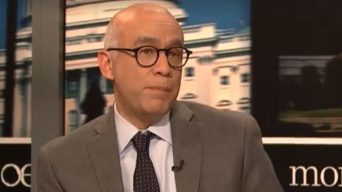 Fred Armisen played Fire And Fury author Michael Wolff. (Image: NBC)