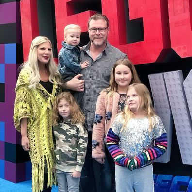 Tori Spelling, Dean McDermott, kids Liam, Stella, Hattie, Finn and Beau. 