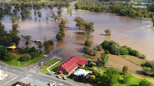 Flooding in Gooloogong near Forbes, NSW
