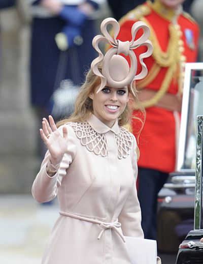 Princess Beatrice Leaving Westminster Abbey After The Wedding Of Prince William And Kate Middleton in 2011