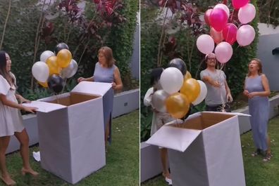 Jane Lu pranks mum at gender reveal.