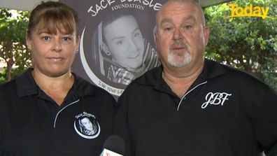 Brett and Belinda Beasley Jack's Law advocates Queensland knife crime.