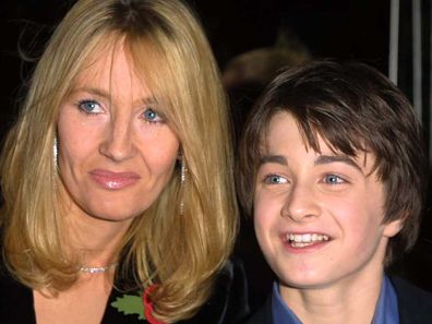 J.K. Rowling and Daniel Radcliffe.