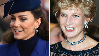 Diana's double drop sapphire earrings