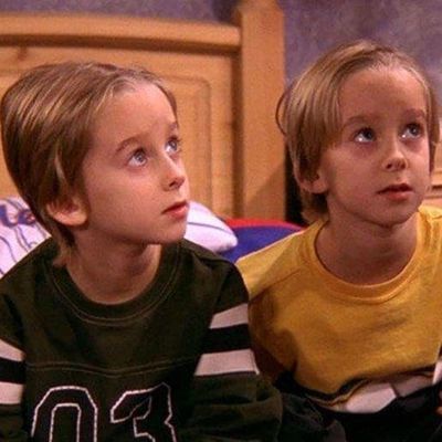 Sawyer and Sullivan Sweeten as Geoffrey and Michael Barone: Then