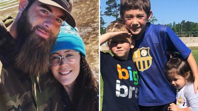 David Eason, Jenelle Evans and her three kids,