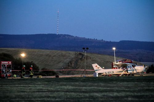 It's understood a light plane crashed into pedestrians as it tried to land.