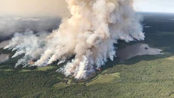 The Kenora 51 forest fire which NSW Fire and Rescue Superintendent Gregory Wright is helping with in Ontario.