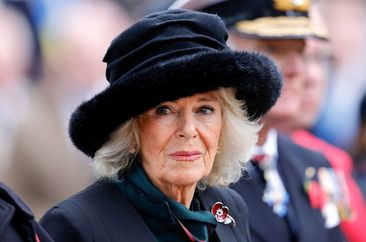 Queen Camilla visits the 95th Field of Remembrance at Westminster Abbey in November 2023 in London, England. 