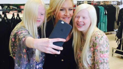 The girls enjoyed dress-ups in Myer with 9NEWS' Jo Hall. (Instagram via lucy_and_sammy)