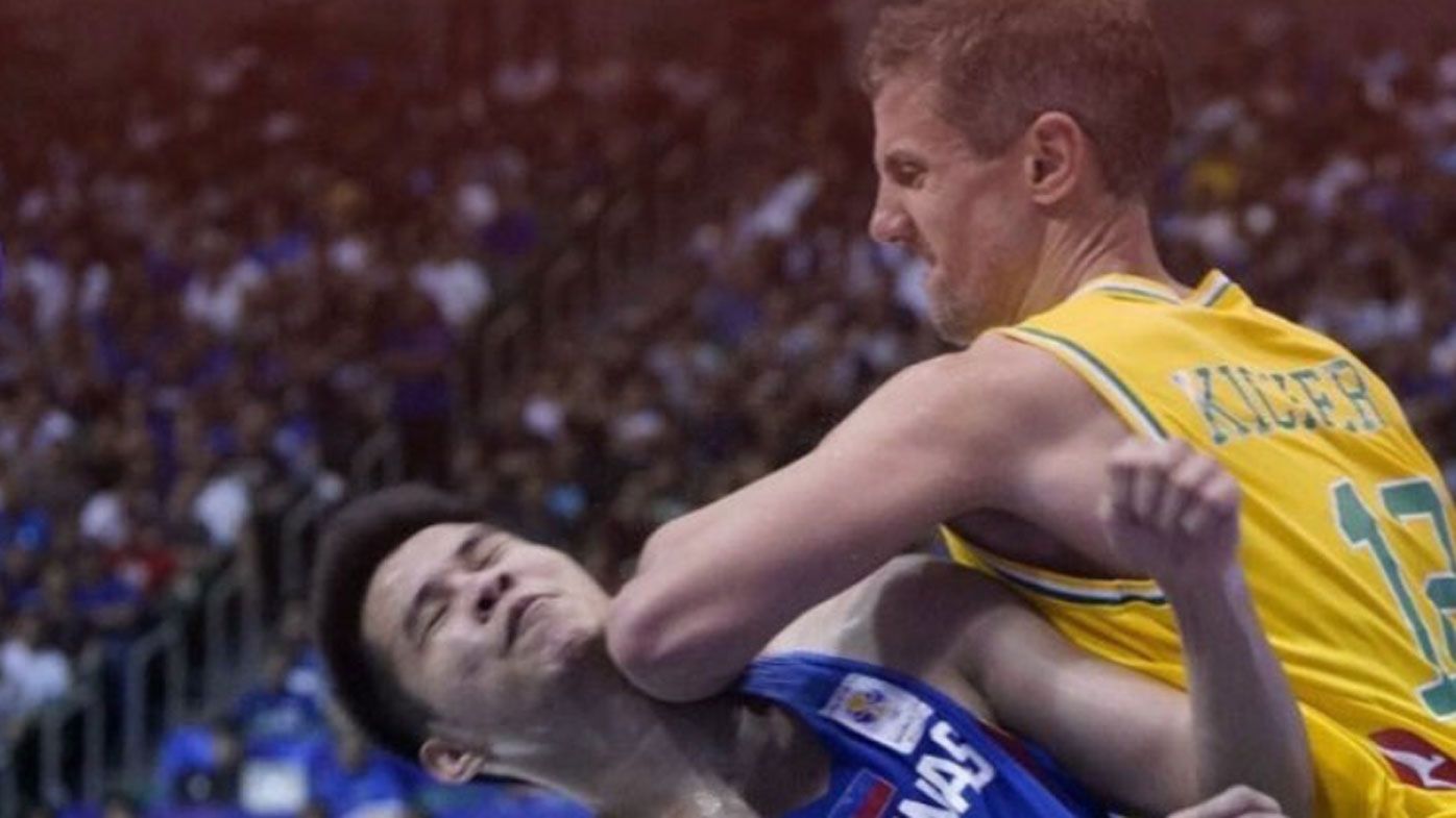 Australian Boomer Daniel Kickert admits elbow 'regrettable' against Philippines