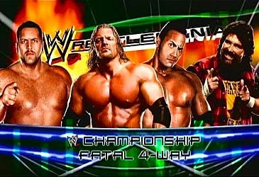 Who retained the then WWF Championship in a four-way elimination match in 2000?