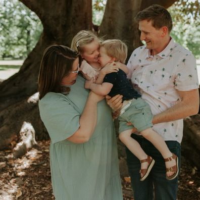 Carly Lukacs with her family