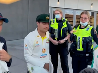 Police break up Ashes celebrations between English and Australian players