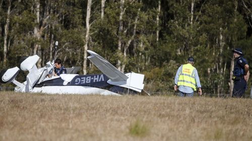 The light plane flipped upon landing at an airport on Queensland’s Sunshine Coast. (AAP)