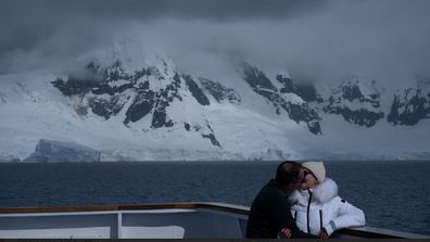 Tanya Conole and Bill Davidson who exchanged wedding vows in Antarctica.