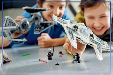 9PR: Lego Star Wars ﻿Mandalorian Fang Fighter vs. TIE Interceptor Building Toy Set