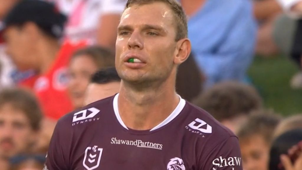 'He just wasn't thinking': Tom Trbojevic shocks with forward pass in horrific Manly-Dragons error count