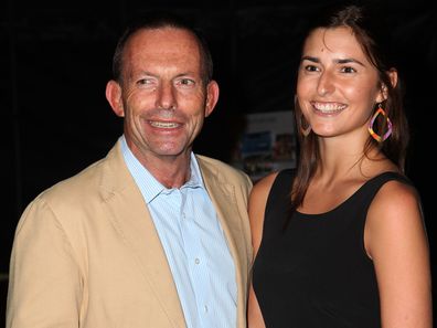 Tony Abbott and daughter Frances Abbott 