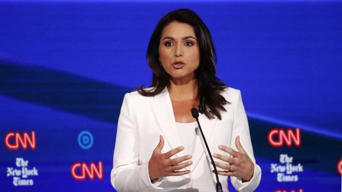 Tulsi Gabbard brought up how she has been labelled a 'Russian asset' and an 'Assad apologist'.