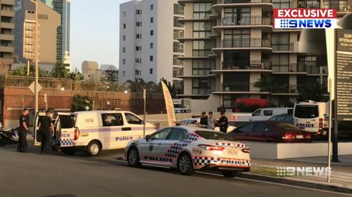 As the driver attempted to hide his car, police stormed the driveway and placed him under arrest.