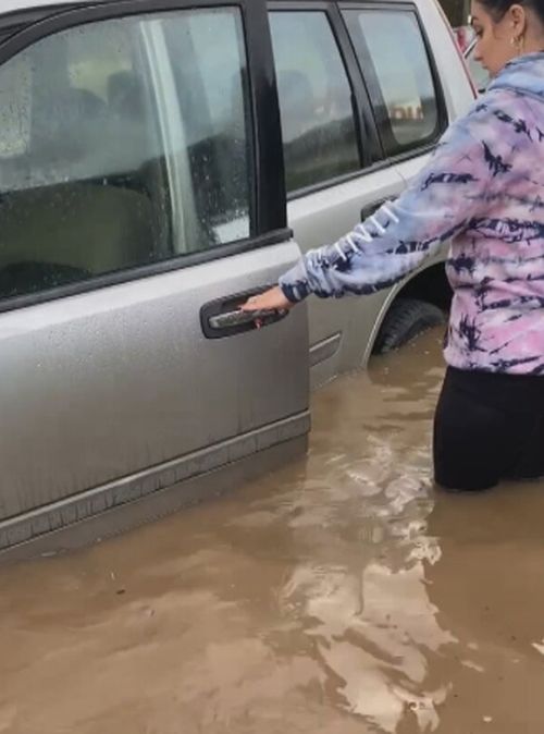 Flooding in Macksville, north of Port Macquarie, NSW