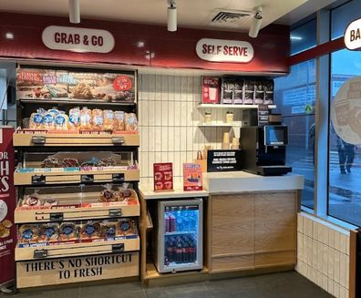 Bakers Delight self-service cabinets for coffee machines