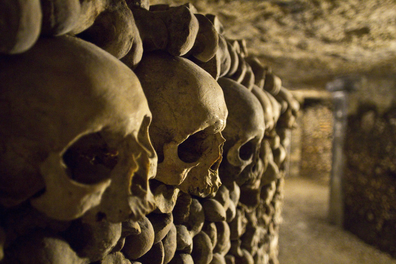 Catacombs in Paris, France