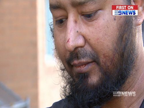 Uber driver Fazal Rehman, 33, was pulled from his vehicle and viciously attacked by armed thieves in Melbourne overnight. Picture: 9NEWS.