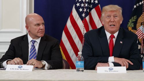 HR McMaster and Donald Trump. (AAP)