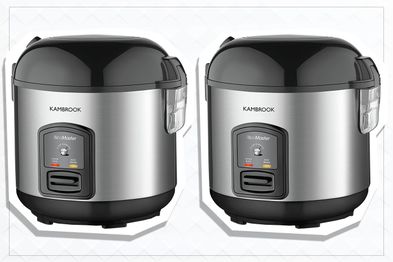 9PR: Kambrook Rice Master 5 Cup Rice Cooker, Silver and Black