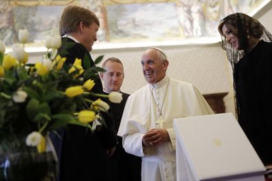 Pope Francis, King Willem-Alexander, Queen Maxima 