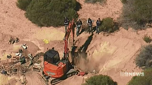 Police spent today scouring a property along South Australia's Murray River as part of an ongoing murder investigation.