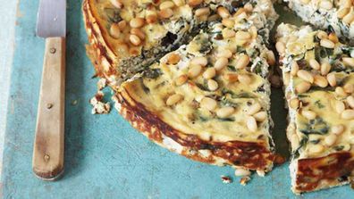 Anjum Anand's baked ricotta with chard