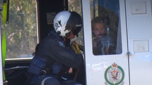 Three-year-old James Skillen, who went missing from a property near Mudgee NSW yesterday, was reunited with his family today after a massive police search. Picture: Supplied.