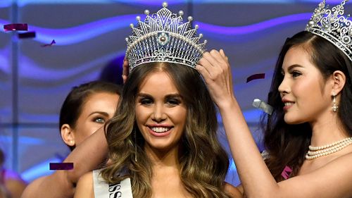 Ms Voloder was crowned Miss World Australia in July and will now compete for the international crown in China. (AAP)