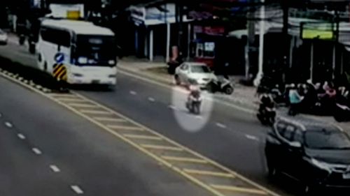 The accident was captured on CCTV. (9NEWS)