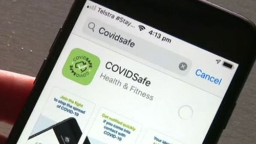 File image of COVIDSafe app. 