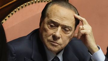 Forza Italia party leader Silvio Berlusconi at he Senate, in Rome, on Oct. 26, 2022.