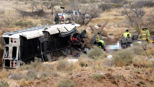 At least 10 killed after Texan prison bus smashes into freight train